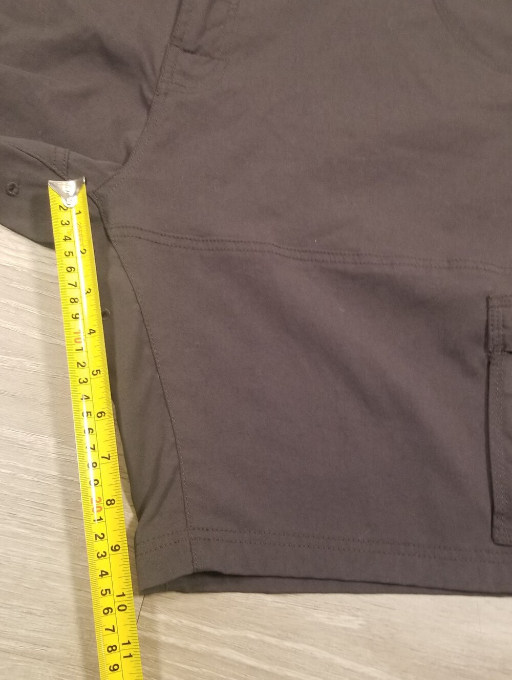 Prana Stretch Zion Cargo Shorts Mens Size 40x10 Dark Gray Hiking Outdoor Casual - Picture 9 of 9